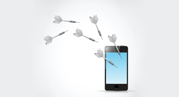 Target phone illustration design over a white background